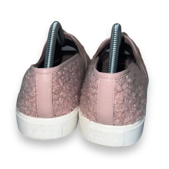 Vince Blair 5 Pink Faux Shearling Slip-On Casual Sneakers Women's 9 - Picture 4 of 10